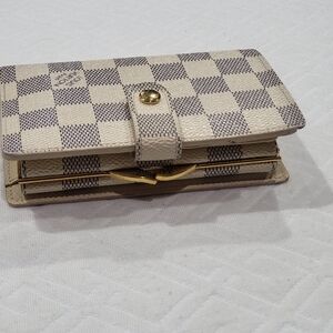 LOUIS VUITTON Damier Azur French Purse Wallet..Authentic!!